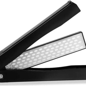 Diamond Knife sharpener #400/600 Pocket Sharpening Stone Double Sides Folding Portable Black - 1pcs