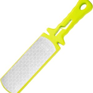Diamond Sharpening Stone,400/1000 Grit Handheld Double-Sided Diamond Sharpener 5 in 1 Honeycomb Surface Knife Sharpener Plate Whetstone with Ceramic & Tungsten Steel Scissor Slot,Green